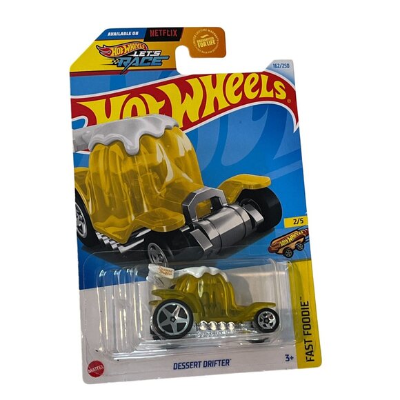 Hot Wheels Dessert Drifter 2024 Fast Foodie 2/5 Yellow Diecast Car NOC - Picture 1 of 6